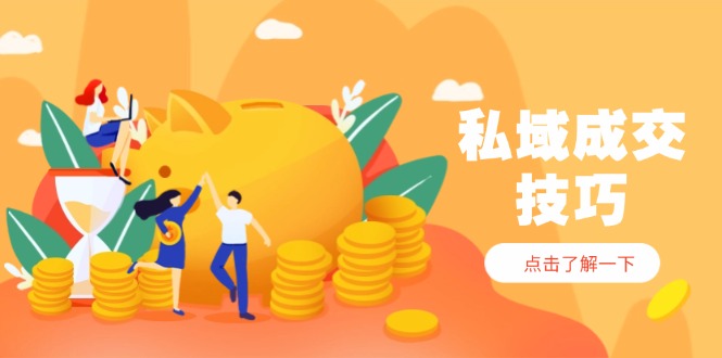 私域成交技巧，帮你从入门到精通，破解四大痛点，快速变现，轻松收钱-梦遥资源网